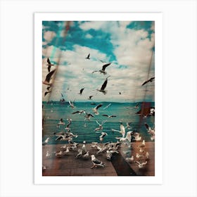 Seagulls On The Coast Art Print