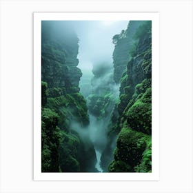 Misty Valley Art Print