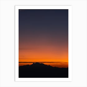Sunset Over The Mountains, La Mujer Dormida Art Print