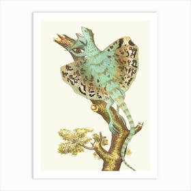 Vintage Painting Chameleon Art Print