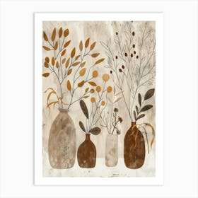 Autumn Vases Art Print