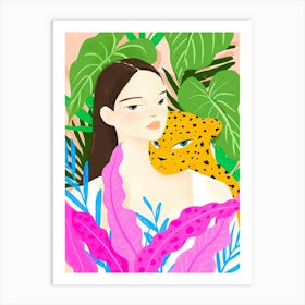 Cheetah Girl Art Print