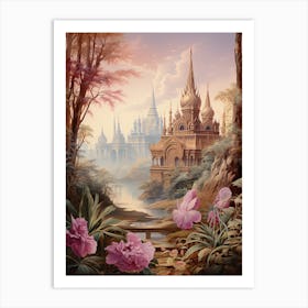 Lotus Victorian Style 2 Art Print