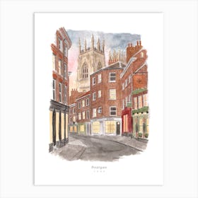 York Petergate England Art Print