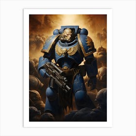 Ultramarine Battle Brother 04 Art Print