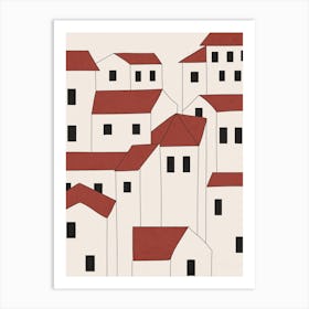 Red Houses Art Print