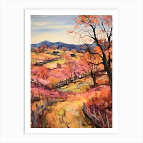 Autumn Gardens Painting Wave Hill Usa Art Print