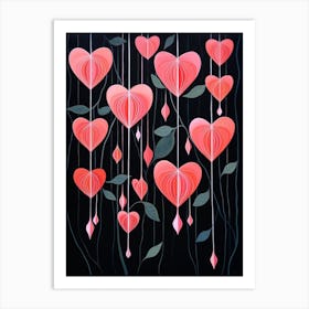 Bleeding Heart Dicentra 2 Hilma Af Klint Inspired Flower Illustration Art Print