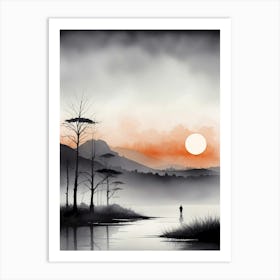 Sunset By The Lake 23 Art Print