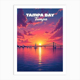 Sunset At Tampa Bay Art Print