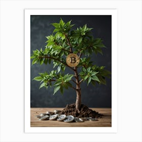 Bitcoin Tree Art Print