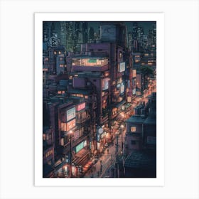 City At Night 22 Art Print