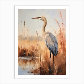 Bird Painting Great Blue Heron 3 Art Print