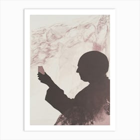 Silhouette Of A Man 13 Art Print