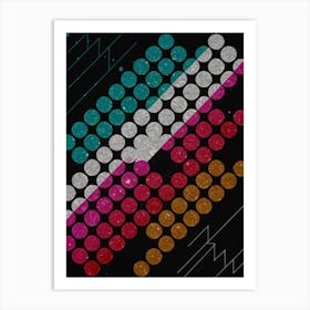 Abstract Pattern With Dots Art Print