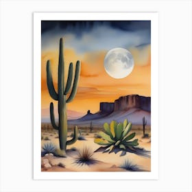 Saguaro Desert Art Print
