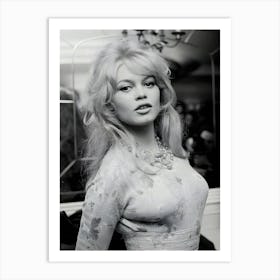 Actress Brigitte Bardot Pictured After Arriving In London April 1959 Art Print