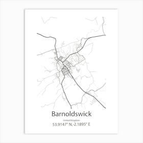 Barnoldswick,United Kingdom Minimalist Map Poster