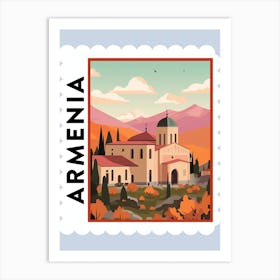 Armenia 2 Travel Stamp Poster Art Print