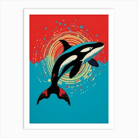 Dotty Orca Whale 3 Art Print