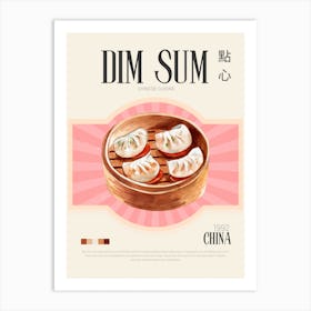 Retro Dim Sum Art Print