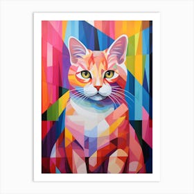 Cat Abstract Pop Art 4 Art Print