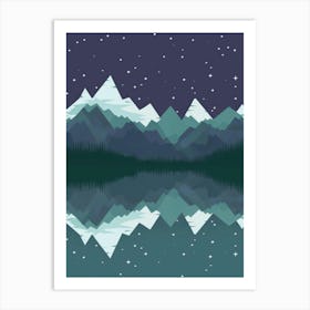 Mountains Reflected In A Lake 1 Art Print