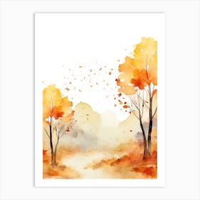 Cute Autumn Fall Scene 27 Art Print