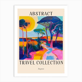 Abstract Travel Collection Poster Tanzania 3 Art Print