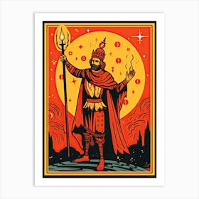 The Fool Tarot Card, Vintage 1 Art Print