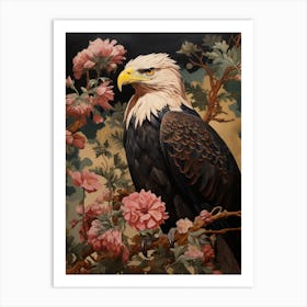 Dark And Moody Botanical Bald Eagle 2 Art Print