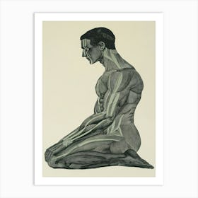 Human Figure on Knees Art Print