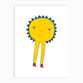 Sun Playful Illustration Art Print