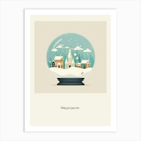 Reykjavik Iceland 3 Snowglobe Poster Art Print