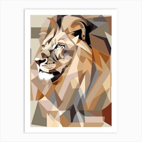 Abstract Lion 1 Art Print