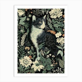 Cat In The Garden 7 Art Print