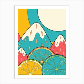 Summer Citrus Lands Art Print