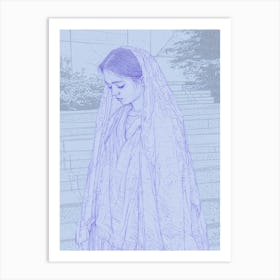 Woman In A Veil 1 Art Print