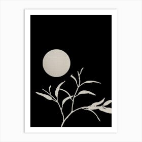 Moon & Leaf Art Print