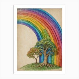 Rainbow Tree 1 Art Print