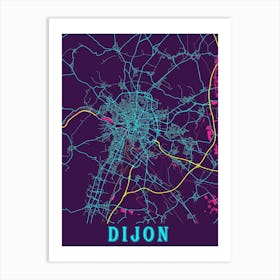 Dijon Map Poster 1 Art Print