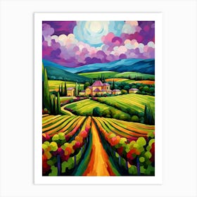 Woodinville Wine Country Fauvism 3 Art Print
