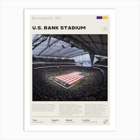 Minnesota Vikings - U.S. Bank Stadium 1 Art Print