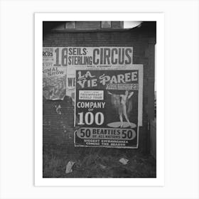 Untitled Photo, Possibly Related To Sign Pasted On Building, Aledo, Illinois By Russell Lee Art Print