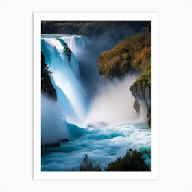 Huka Falls, New Zealand Realistic Photograph (2) Art Print