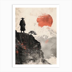 Fuji's Lament: Samurai Warrior 1 Art Print