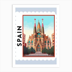 Spain 2 Travel Stamp Poster Art Print