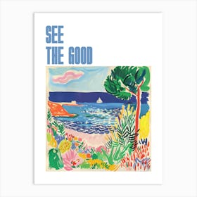 See The Good Poster Coastal Vista Matisse Style 1 Art Print