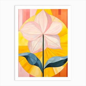 Daffodil 3 Hilma Af Klint Inspired Pastel Flower Painting Art Print