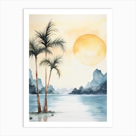 Watercolour Of El Nido   Palawan Philippines 3 Art Print